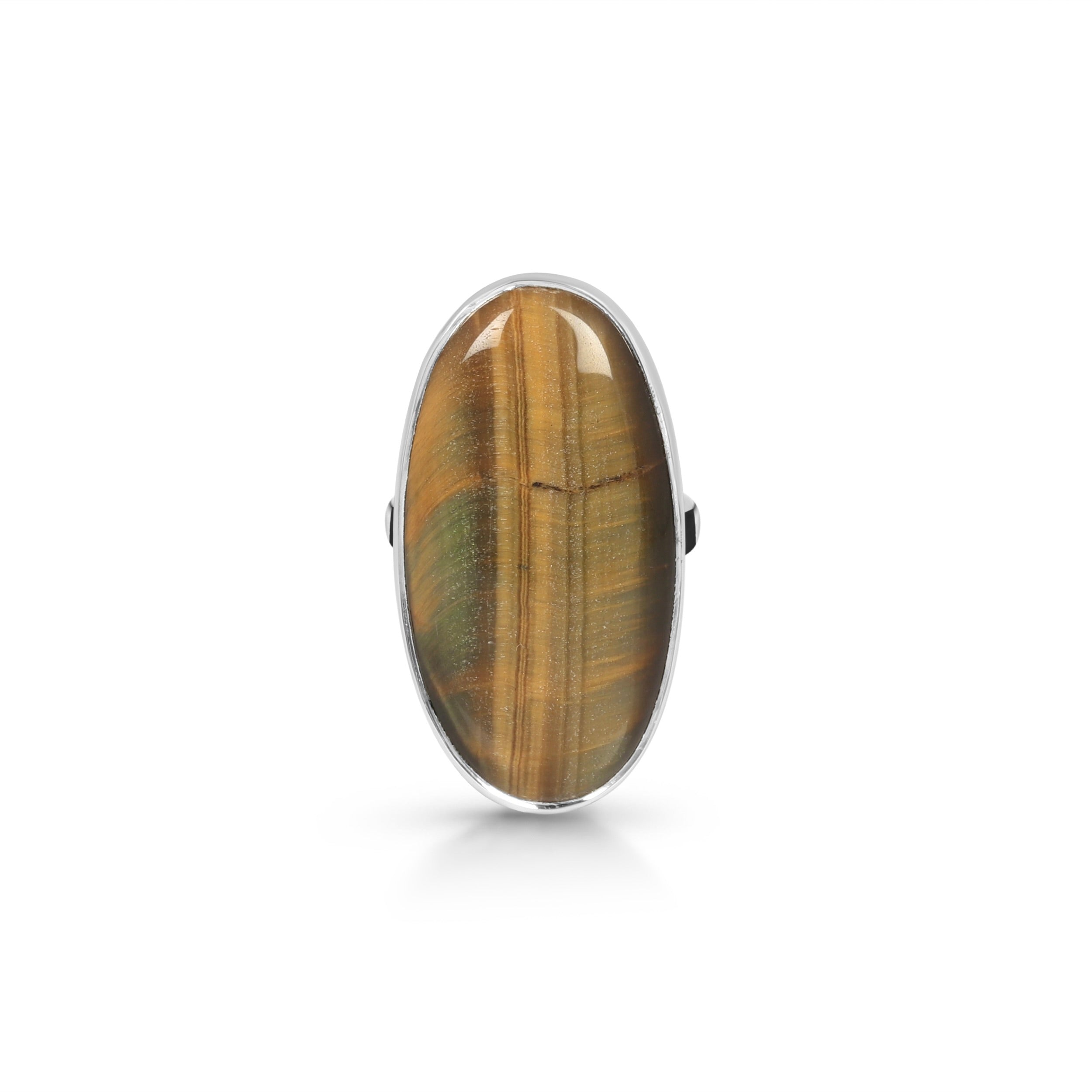 Tiger Eye Adjustable Ring-(TGE-R-26)